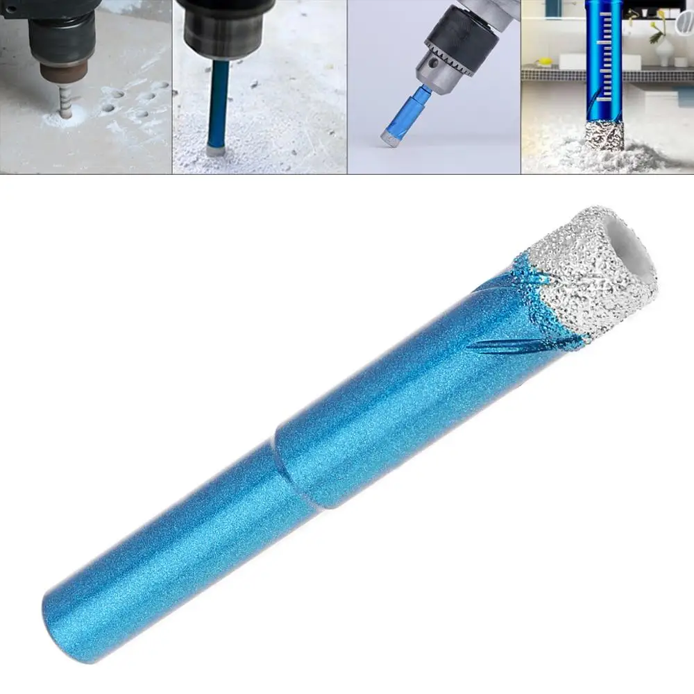 

Perforated Electric Drill Bit Hole Saw Granite Marble Dry Hole Puncher Built-in Cooling Wax 6mm 8mm 10mm 12mm 14mm 16mm