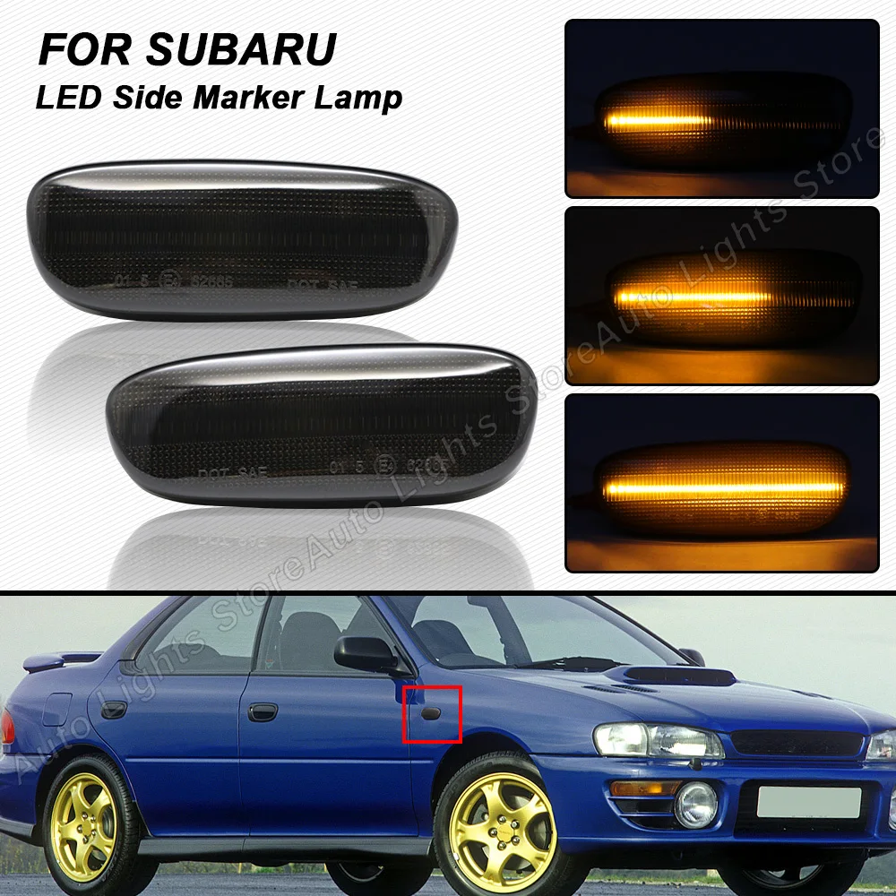 

2 шт., дневной динамический фонарь с указателем поворота для Subaru Impreza 1993, 1994, 1995, 1996, 1997, 1998, 1999, 2000, 2001,