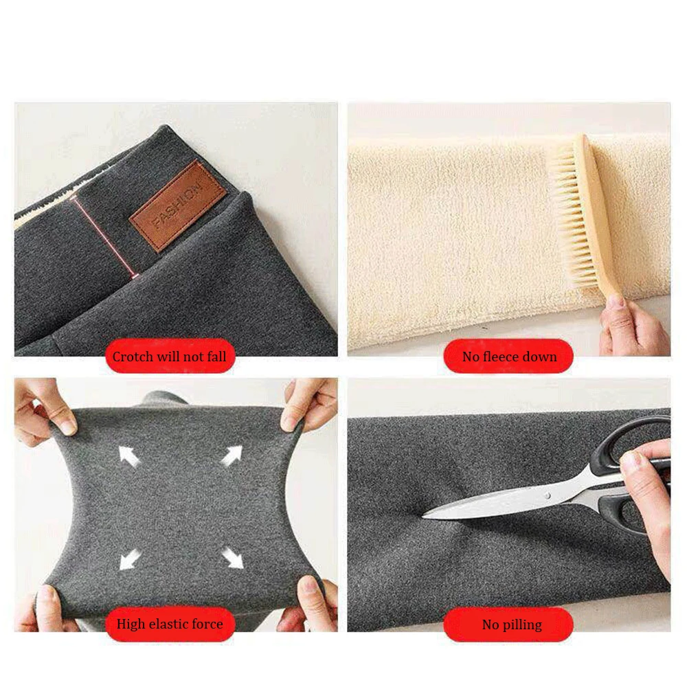 

Warm Women's Plus Velvet Winter Leggings Ankle-Length Keep Warm Solid Pants High Waist Large Size Women Leggings