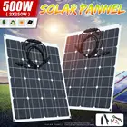 Солнечная панель 12 В 500 Вт, Гибкая солнечная батарея, зарядное устройство, монокристаллическая для автомобиля, RV, лодки, яхты светильник для кемпинга, дома, кемпера, 250 Вт