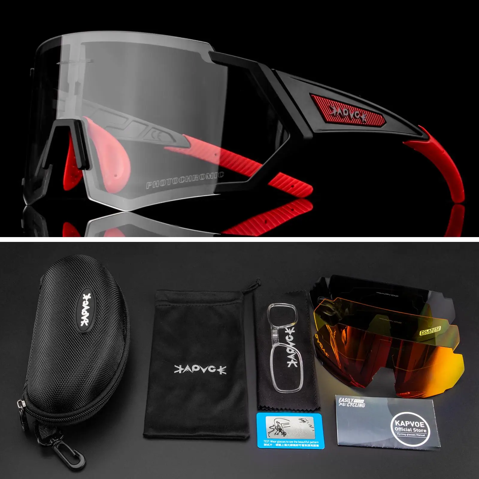 

Kapvoe Polarized Eyewear Men MTB Outdoor Cycling Sunglasses Women Bicycle Goggles Sports Cycling Glasses Cycling Accessories