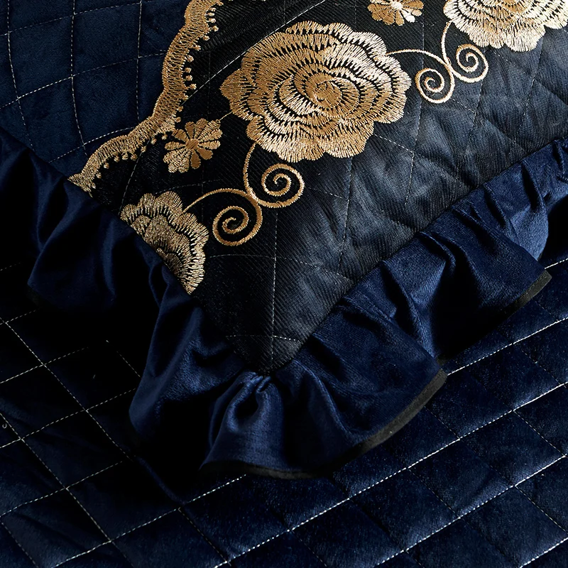 Новинка 2020 стеганое бархатное постельное белье с кристаллами простыня наволочки