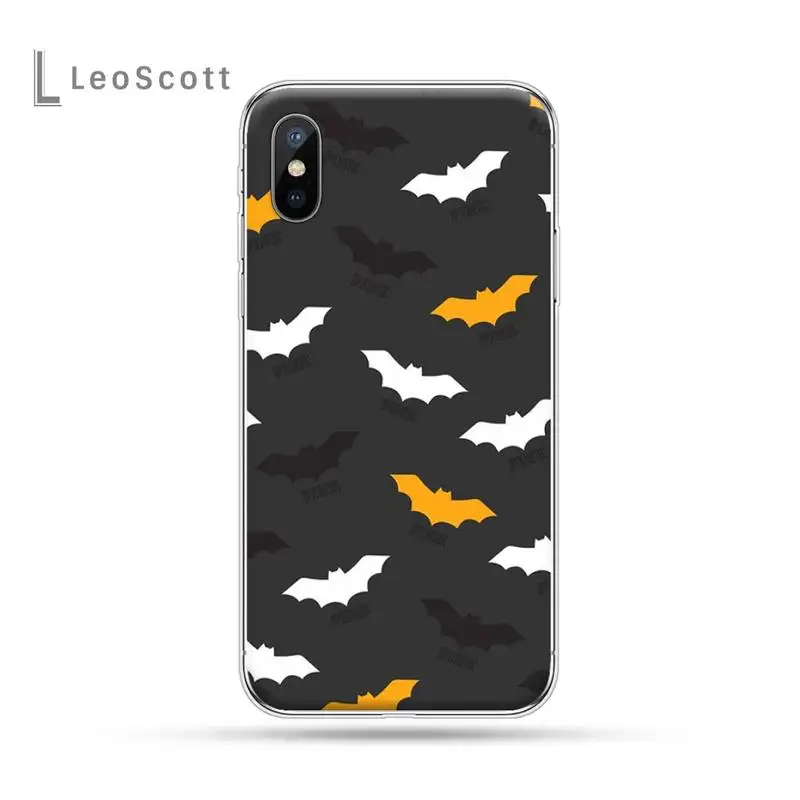 

Bat Skeleton Halloween pattern horror Phone Case For iphone 12 5 5s 5c se 6 6s 7 8 plus x xs xr 11 pro max Anti-fall funda