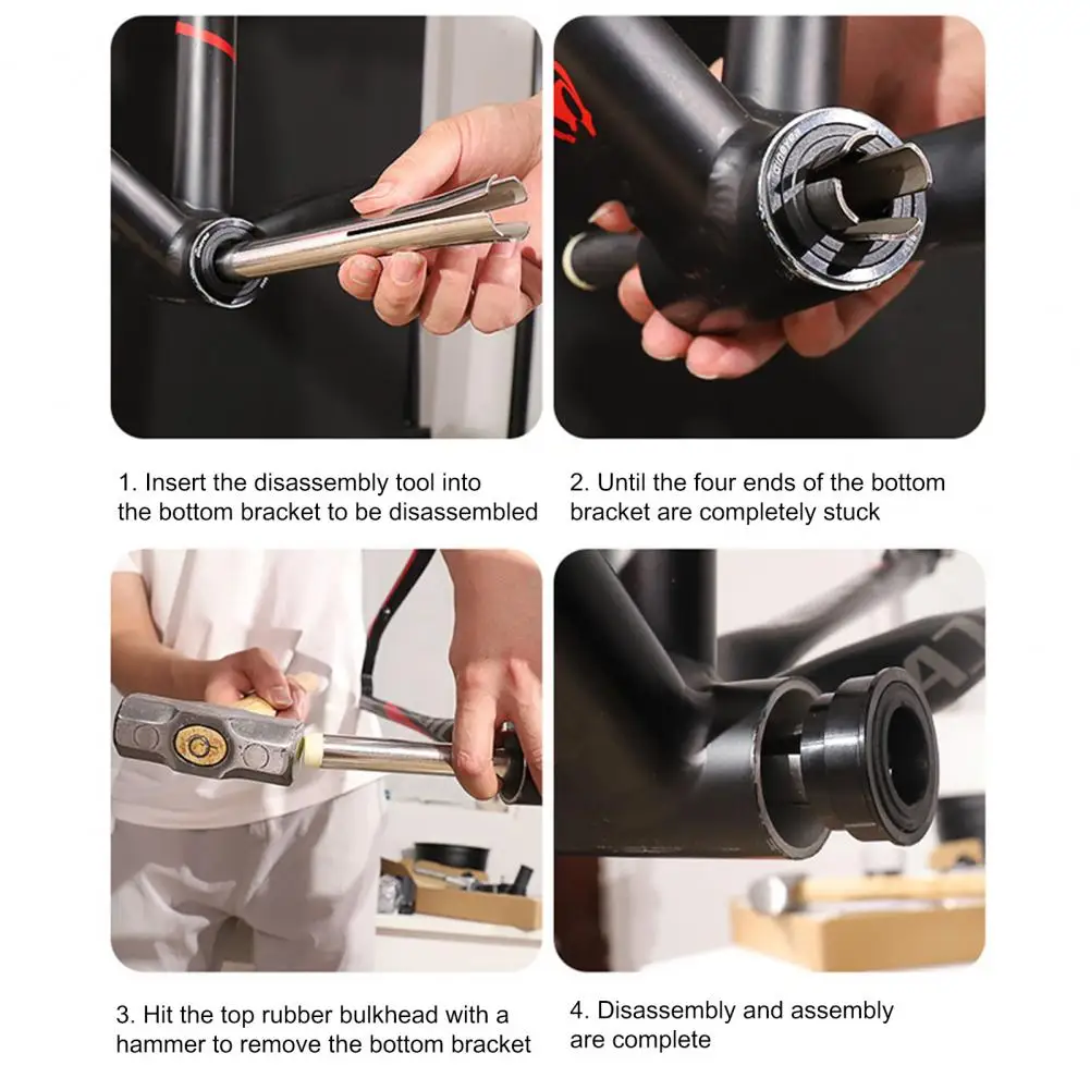 

Bearing Removal Tool Adjustable Hole Dia Anti-rust Stainless Steel Press-in Bottom Bracket Removal Tool for Bike Maintenance