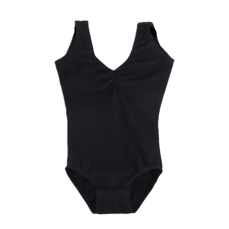 Детский слитный гимнастический трико для маленьких девочек черные белые