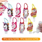 Портативный Силиконовый Держатель для дезинфицирующего средства для рук многоразовая бутылка-распылитель с крышкой для бутылки с распылителем в виде единорога 30 м пластиковая дорожная бутылка