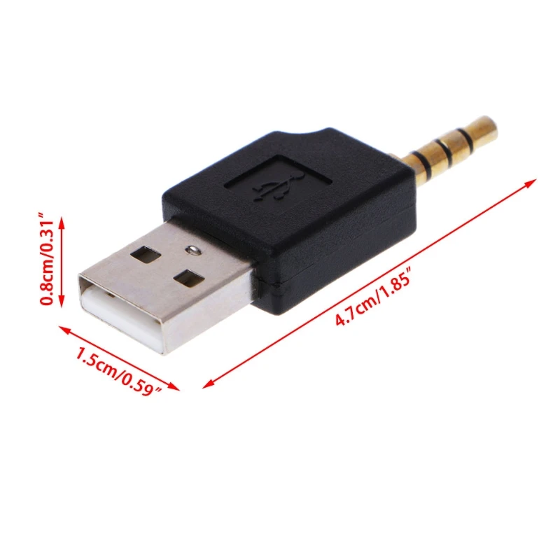 3 5 мм к USB 2 0 Мужской Aux дополнительный адаптер для Apple iPod Shuffle 1st 2nd MP3 X5QC|Кабели