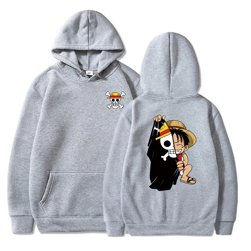 Anime One Piece Hoodies Men Women Fashion Luffy Pullover Oversized Sweatshirt Harajuku Hip Hop Streetwear Sudaderas