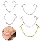 Двойное кольцо для пирсинга носа из нержавеющей стали