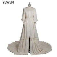 off shoulder flar sleeves maternity dresses round neck photography dresses baby shower dress for pregnant woman yewen 2021