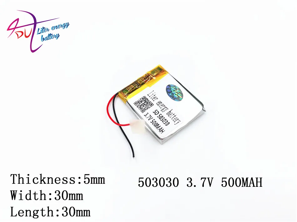 Литровая энергетическая батарея полимерный литий ионный 3 7 в 503030 053030 мАч CE FCC ROHS