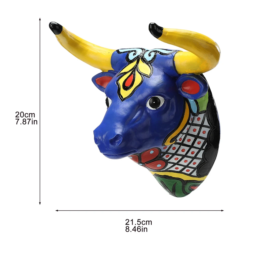 Настенный декор в виде Головы Быка для спальни сада подвесное украшение яркий
