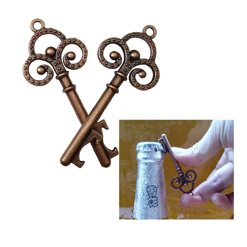 

1pcs Vintage Key Chain Bottle Openers Wedding Souvenir Gift Banquet Hanging Decors
