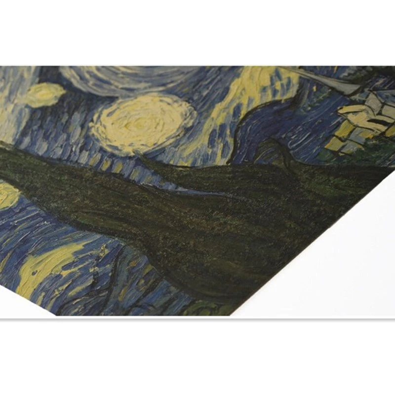 Знаменитая винтажная Картина Ван Гога Звездная ночь фотобумага Настенный декор