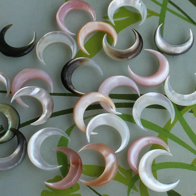 30 шт./лот 12 5 мм натуральный лунный кабошон огранка перламутр ракушки бусины луна