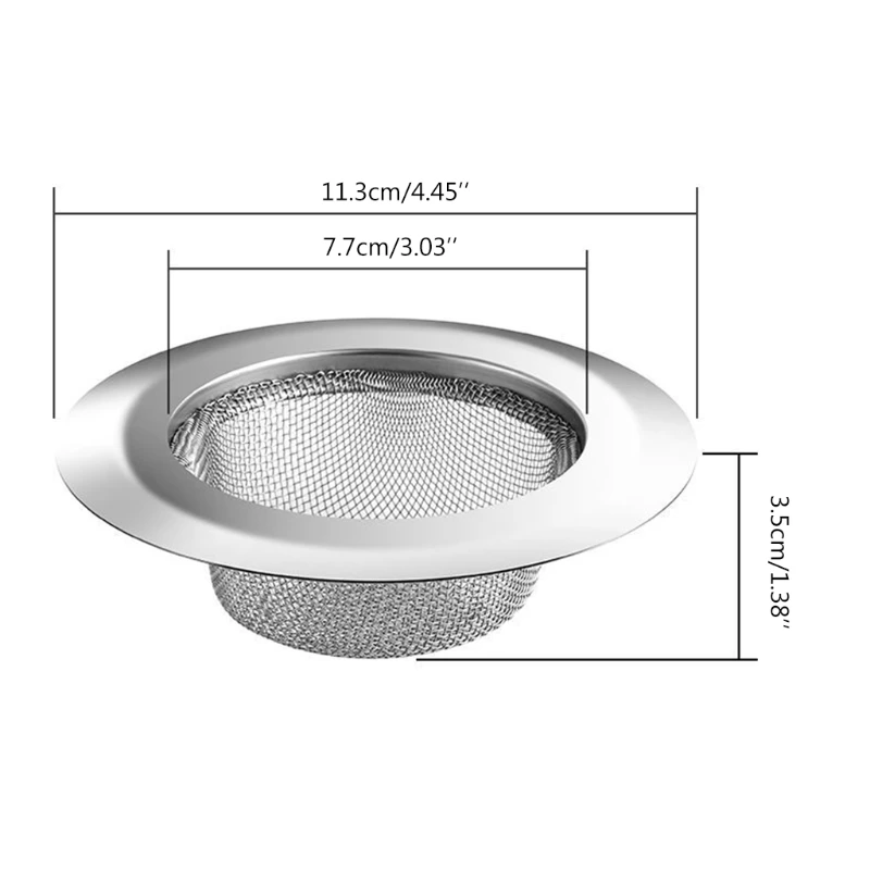 

Kitchen Sink Strainer Drain Hair Catcher Bath Stopper Plug Stainless Steel Sewer Filter with Lid Bathroom Supplies