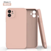 silicone pure color fine hole tpu phone case for iphone se 2020 11 128gb pro x xs max xr 7 8 plus soft back cover anti drop