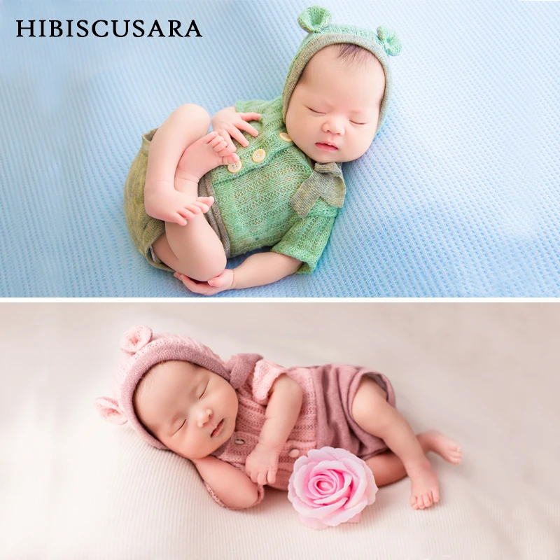 

Хлопковые комбинезоны с коротким рукавом для новорожденных мальчиков и девочек, реквизит для фотосъемки, одежда с шапочкой для студийной фотосъемки, весна-лето