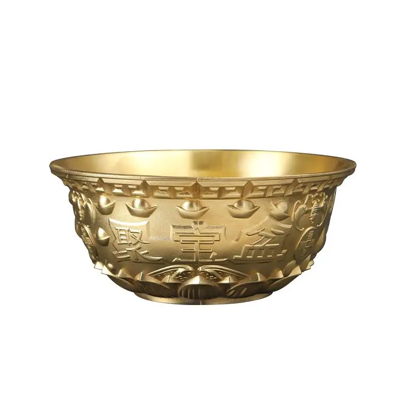 Fortune Feng Shui украшения из чистой меди Заполняемая миска для гостиной офиса открылся