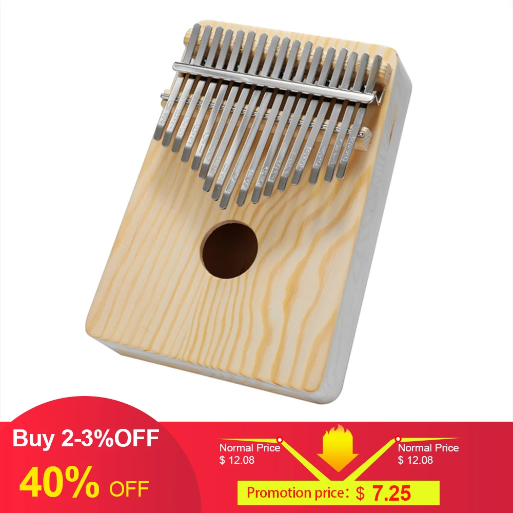 Simple Assembly Kalimba Handwork DIY Kit Wood Finger Thumb Piano for Children Kids Musical Instrument