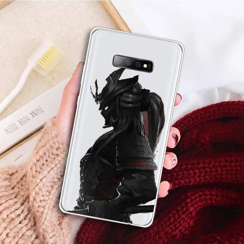 

Japanese samurai oni mask Phone Case Transparent For Samsung Galaxy A 71 21s S note 8 9 10 plus 20 ultra