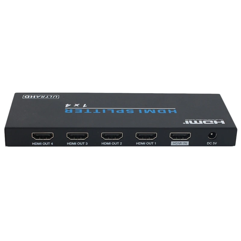 AABB-1X4 HDMI сплит-адаптер Сплит 4 K/60Hz 3D HDR 1080P концентратор EDID управление для DVD PS3 CCTV ЕС