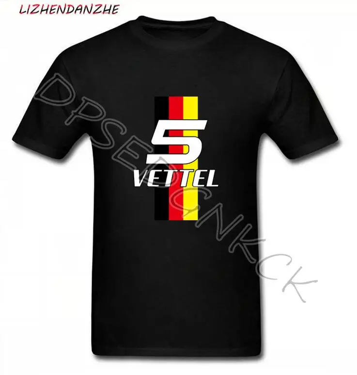 Мужская футболка Sebastian Vettel Number 5 s Ringer F1 Driver автомобильная 099 | одежда
