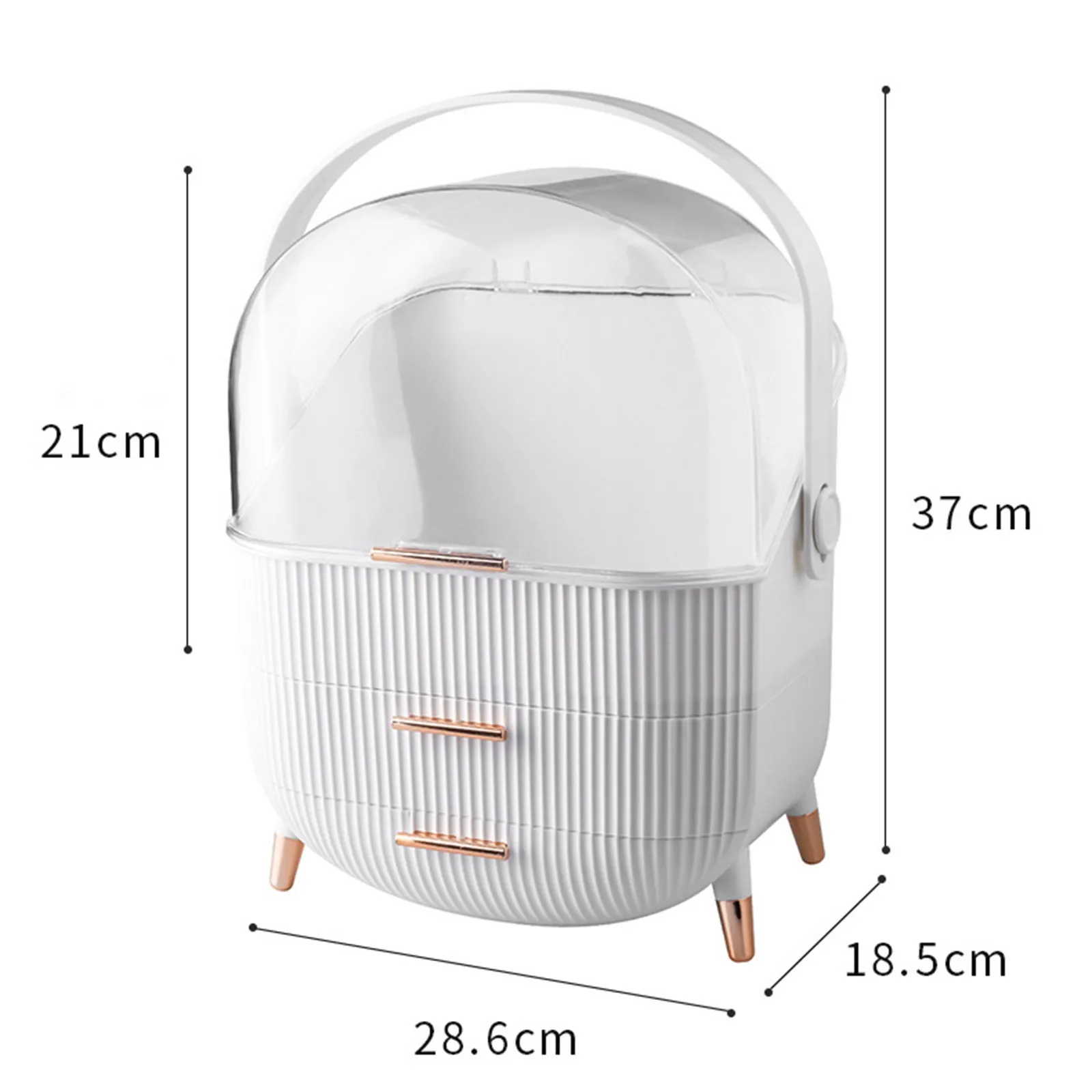 

43@ 1pc Makeup Storage Organizer With Lid Drawers Acrylic Dustproof Desktop Makeup Organizer Cosmetic Display Storage Case Box