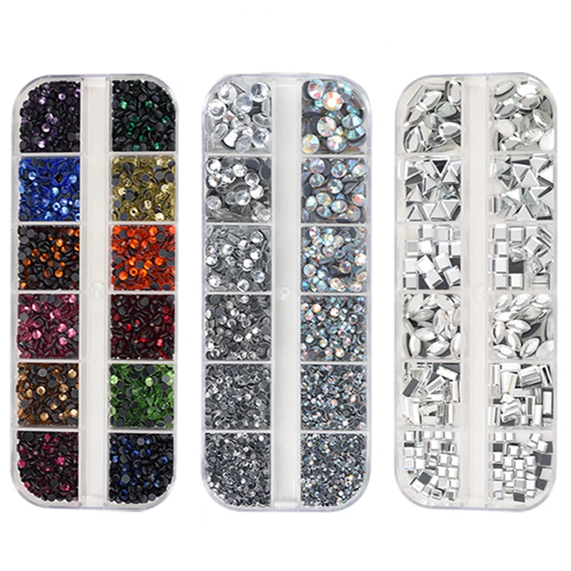 

Clothing Rhinestones Crystal AB Flatback Mix Color Hot Fix Crystal Rhinestone Stones on Wedding Dress Decoration DIY Accessories