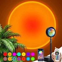 smart bluetooth sunset lamp app control sunset projector night light for living room cafe bedroom decoration photography gifts