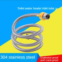 304 stainless steel braided hose household water heater toilet faucet hot and cold water inlet pipe metal dn15 water pipe