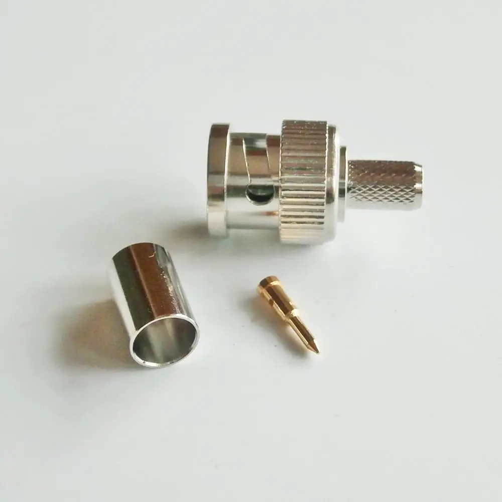 1 шт. Q9 BNC штекер RF коаксиальный разъем обжимной для RG8X RG 8X LMR240 RG59 Прямой