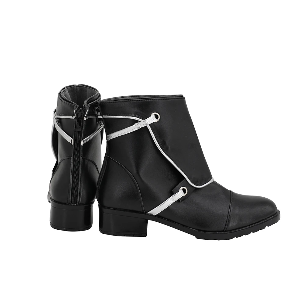 Черные кожаные ботинки для косплея по заказу любого размера унисекс