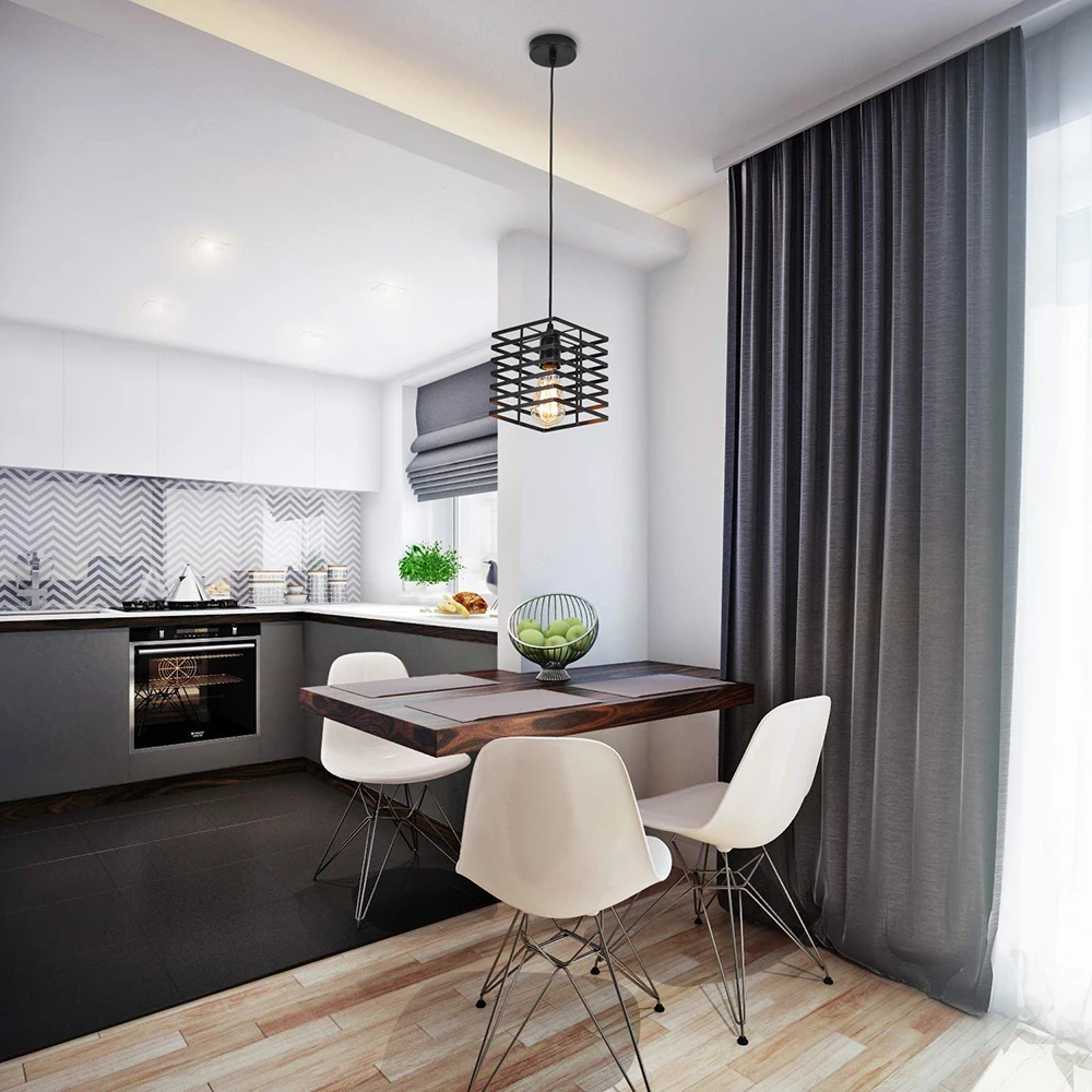 Железная клетка подвесной светильник Современная Подвесная лампа металлическая