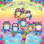 EverShine Diamond Embroidery Full Display Cartoon Owl 5D Diamond Painting Cross Stitch Animals Picture Of Rhinestones Wall Decor