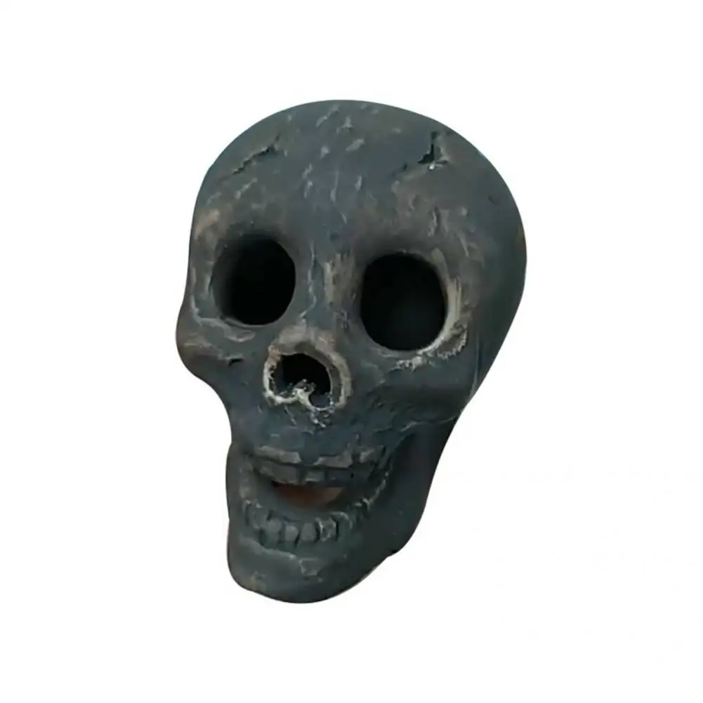 

Sturdy Funny Fireproof Halloween Clay Imitation Skull Ornament Durable Skull Statue Realistic for Fireplace