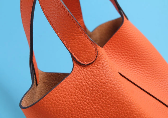Unua amo Brand Women Handbags Fashion High Capacity Basket Bag Ladies Luxury Genuine Leather Bucket Totes Hand Bags