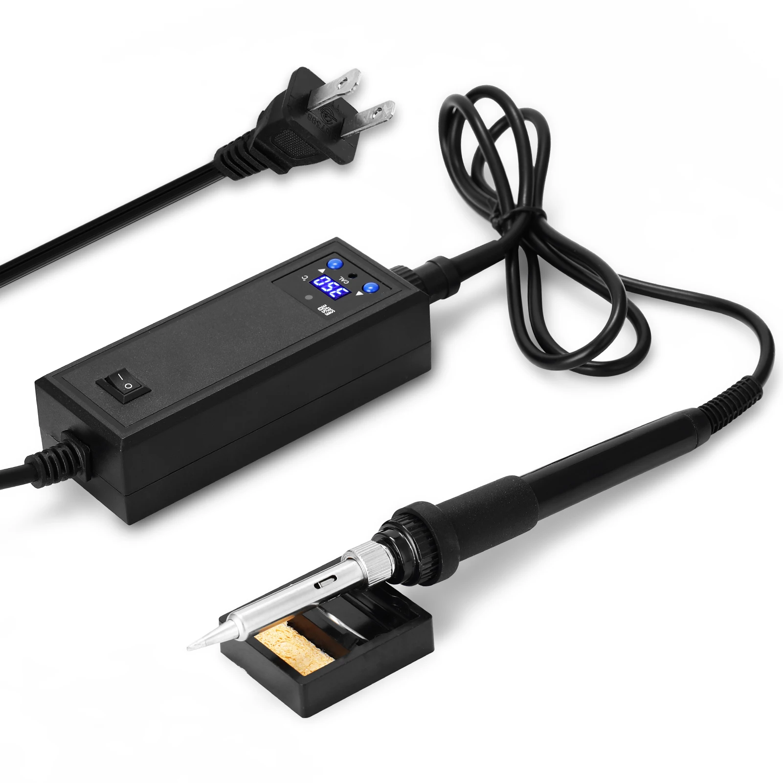 

Portable 60W Digital Display Constant Temperature Welding Soldering Iron Handheld Temperature Adjustable Welding Repairing Tools