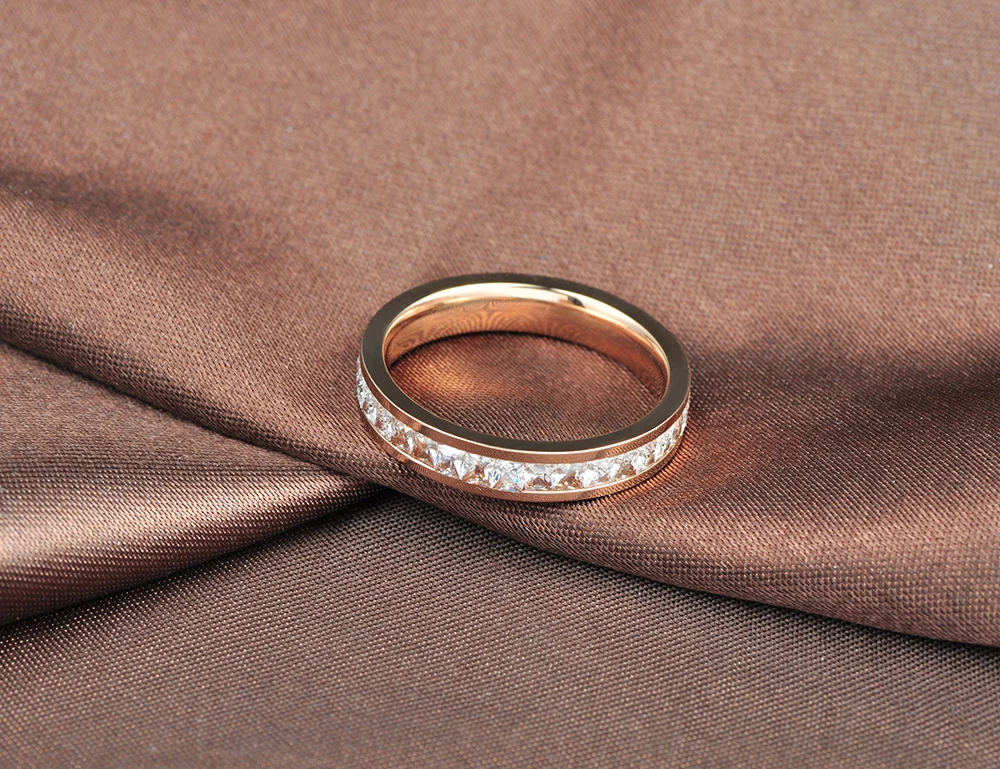 Женское Обручальное Кольцо Lokaer простое мозаичное кольцо из титановой стали