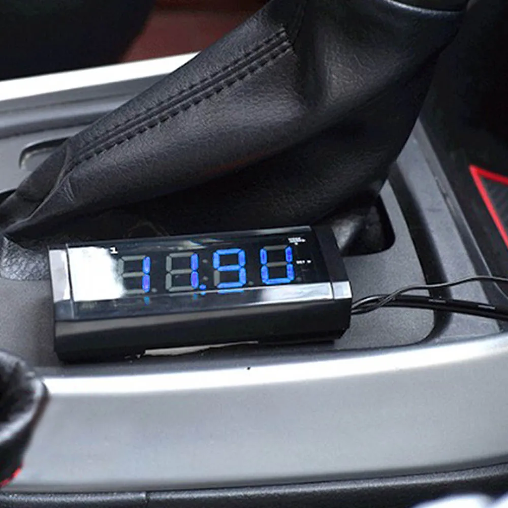 3 в 1 электронные часы для автомобиля авто автомобиль термометр Вольтметр