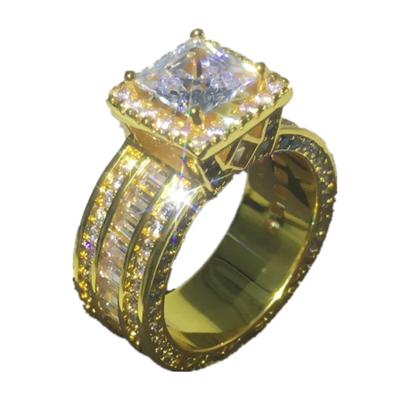 

Fashion Gold Plated rings European and American Diamond Engagement Rings Wholesale