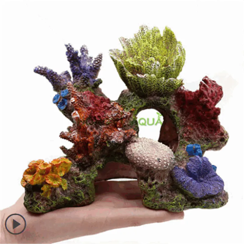 rockery Аквариум для рыб Ландшафтный Аквариум Декорации пейзаж имитация кораллового рокерия токсичный свободный и безопасный хороший вид - Цвет: rockery