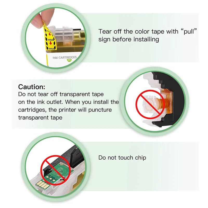 LC663 4PAC 1B + 1C 1 м 1Y чернильный картридж для принтера Brother MFC-J2320 J2720 | Компьютеры и офис