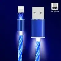 Blue Магнитный usb-кабель 3 в 1, кабель для быстрой зарядки USB type-C, кабель Micro usb, кабель для мобильного телефона с углом обзора 360 градусов, инновационный стример - Цвет: Blue