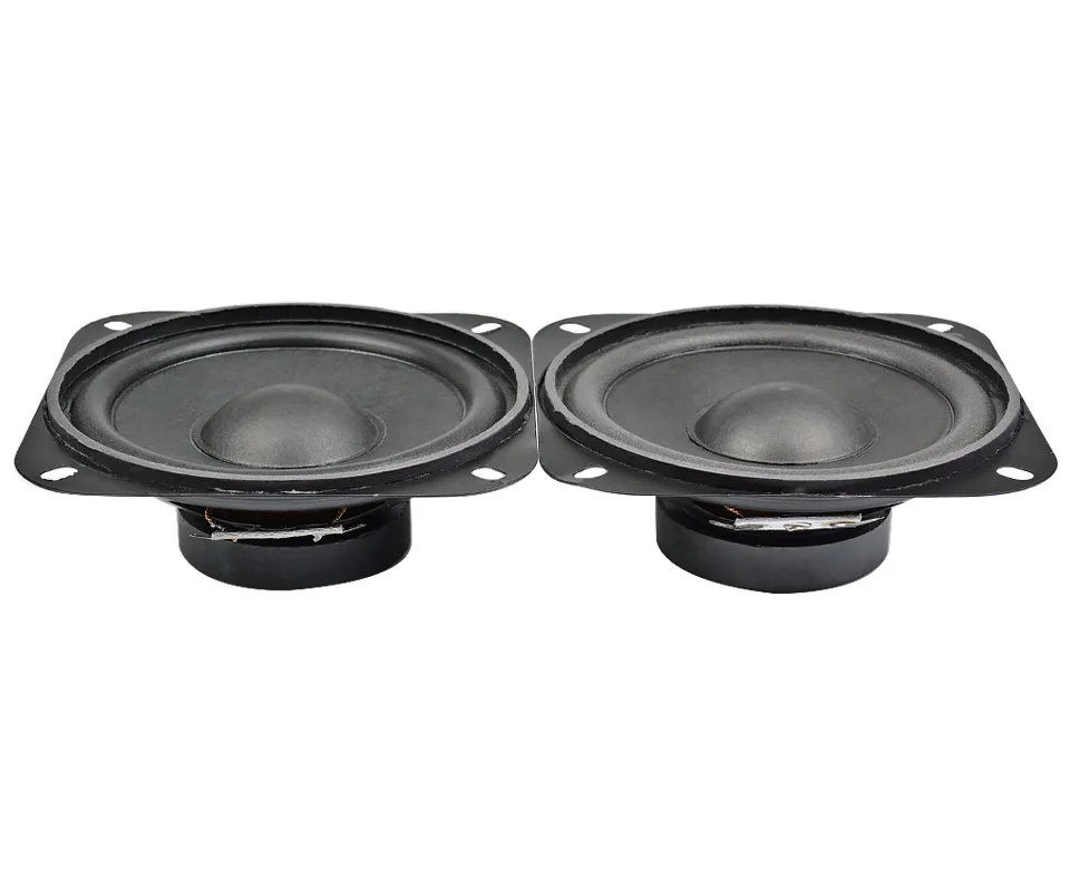 AIYIMA 2Pcs 4 Inch Full Range Audio Speaker 2 Ohm 15W Bass Sound Woofer Bluetooth HIFI Music Portable Loudspeaker - купить по