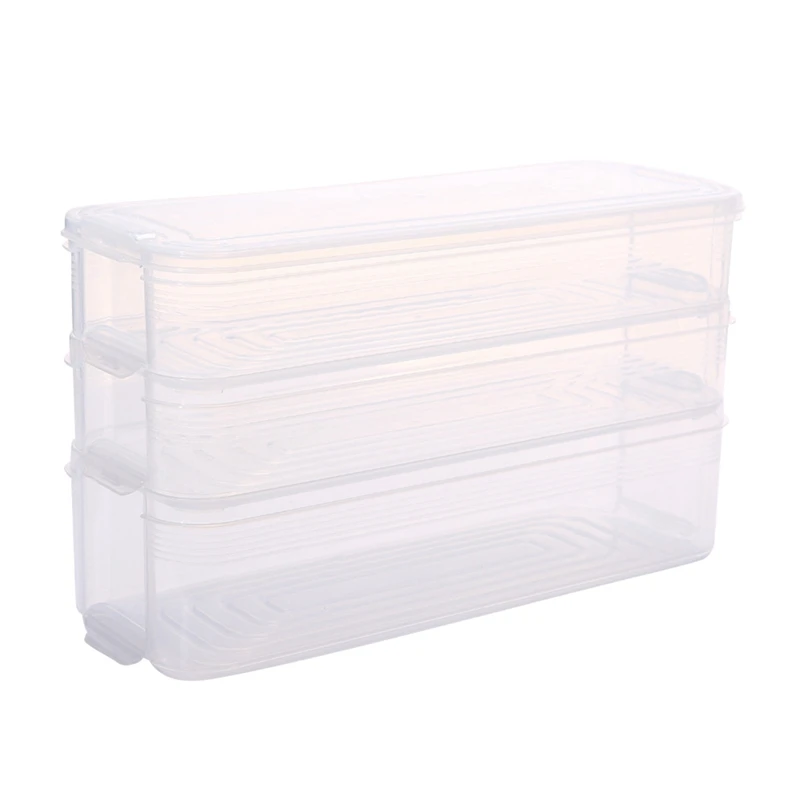 

Multi-layer Egg Box With Lid Stackable Plastic Egg Box Food Preservation Egg Storage Box For Microwave Kitchen Storage