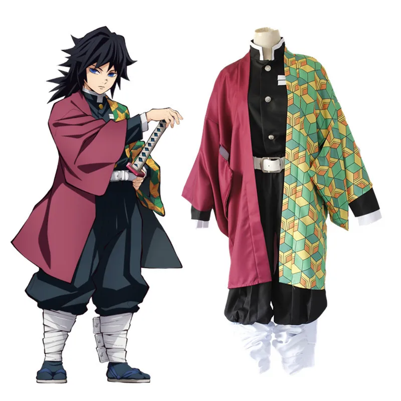 Аниме Demon Slayer костюм для косплея Kimetsu no Yaiba Kamado Tanjirou Nezuko Agatsuma Zenitsu Tomioka Giyuu косплея| |