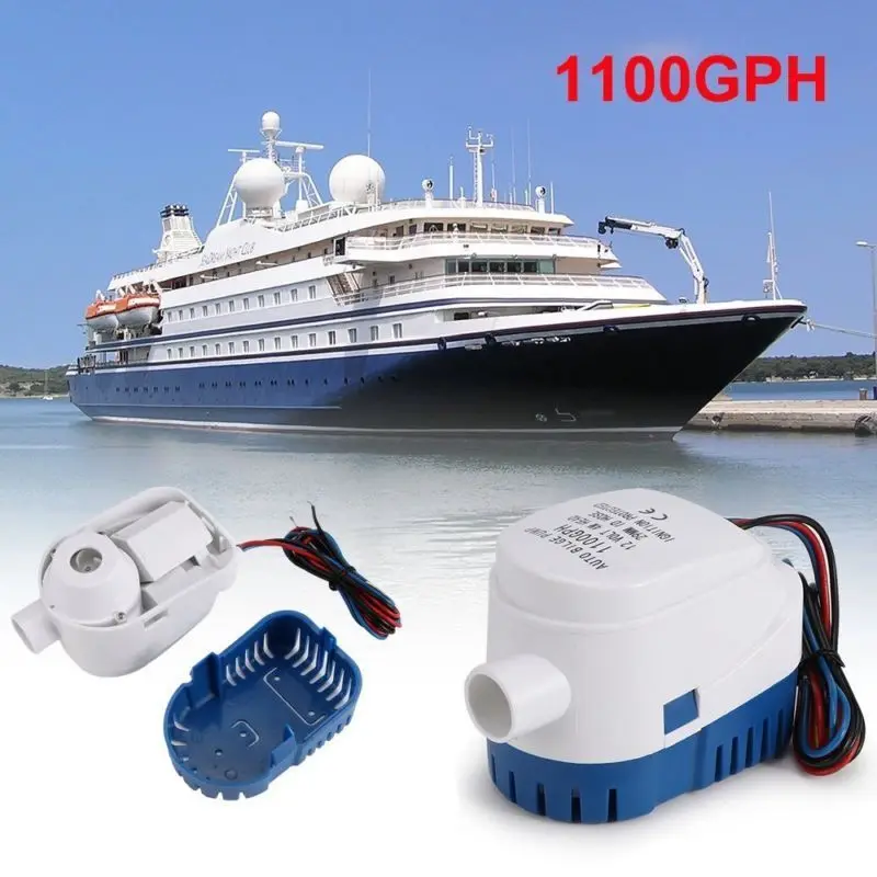 Small Size 1100GPH 12v Stainless Steel Anti- Air Lock Safety Diving Protection Bilge Auto Water Pump Submersible Water Pump