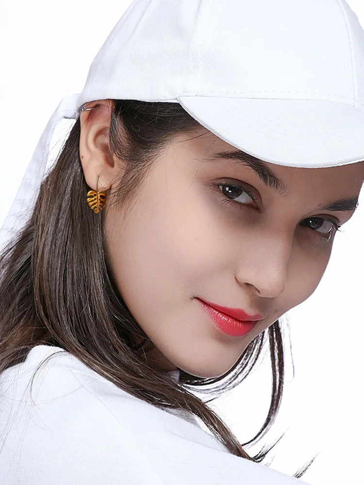 Креативный дизайн ручной работы изящные ювелирные изделия золотой цвет листья