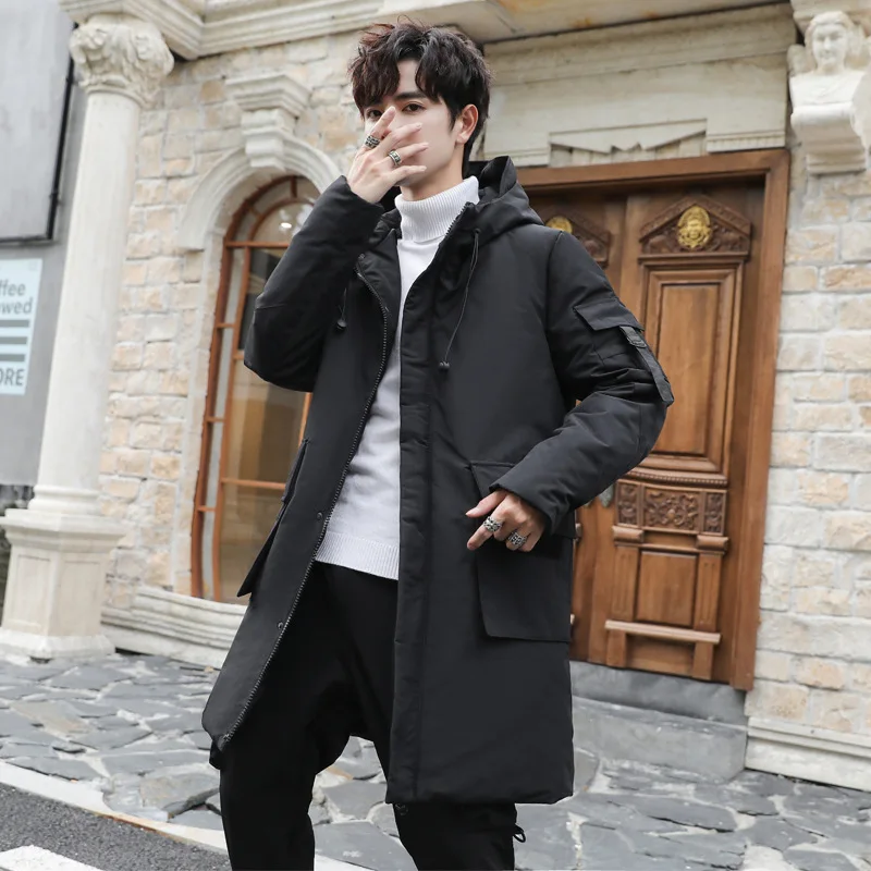 Liketkit Мужская зимняя одежда 2019 однотонная Повседневная парка с капюшоном мужские